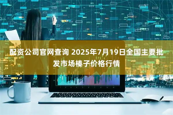 配资公司官网查询 2025年7月19日全国主要批发市场榛子价格行情