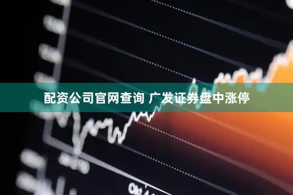 配资公司官网查询 广发证券盘中涨停